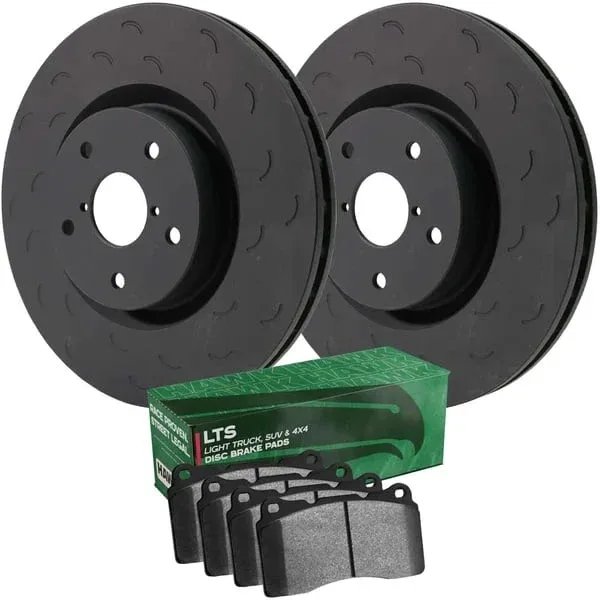 Hawk Performance Talon Slotted Rear Rotor & LTS Pad Kit — 2008–2012 Ford F-250 / F-350 Super Duty, single rear wheel — HKS4260.556Y
