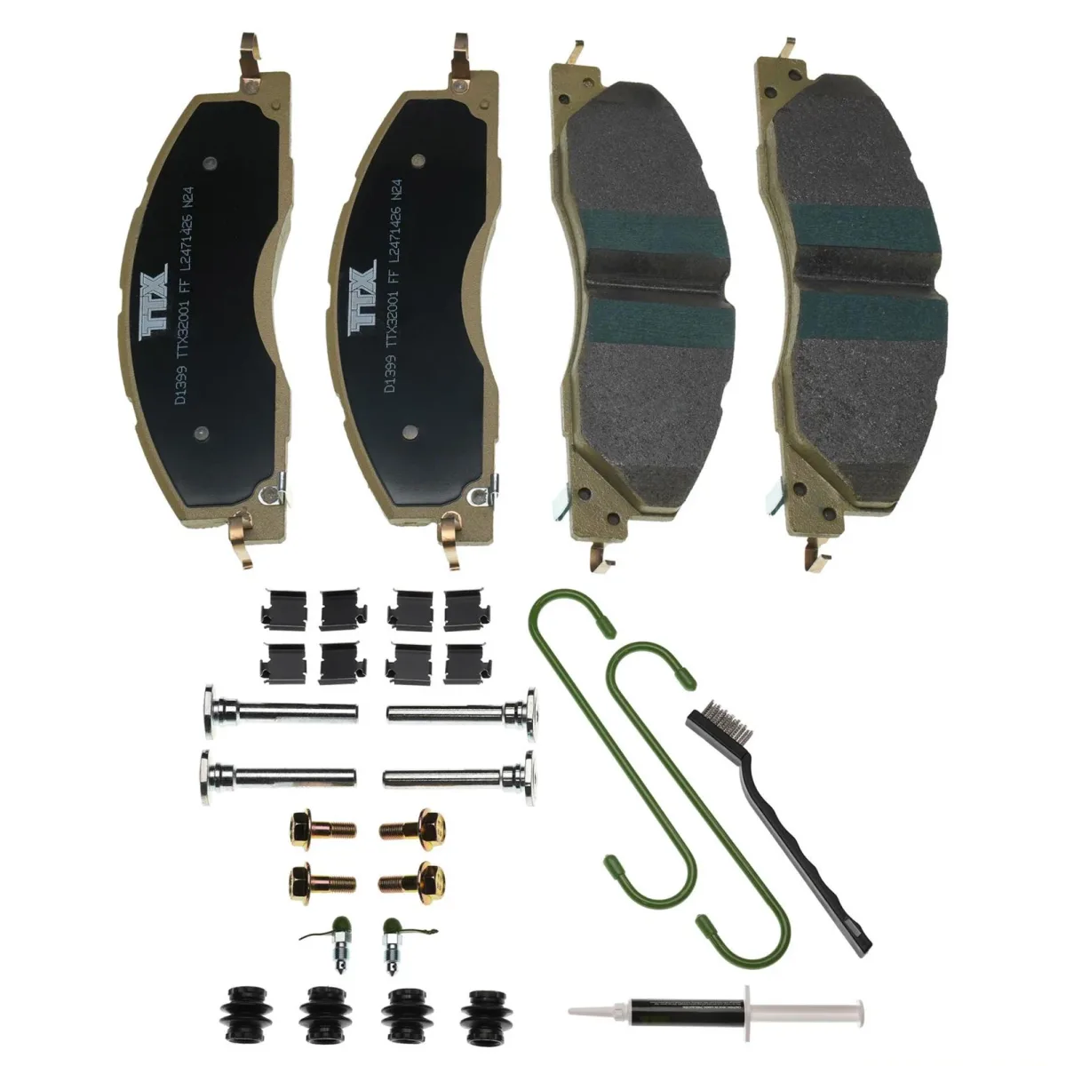 Mevotech TTX Premium Met Brake Pads, Front Set — 2009–2018 Ram 2500 / 3500 — TXBPM1399