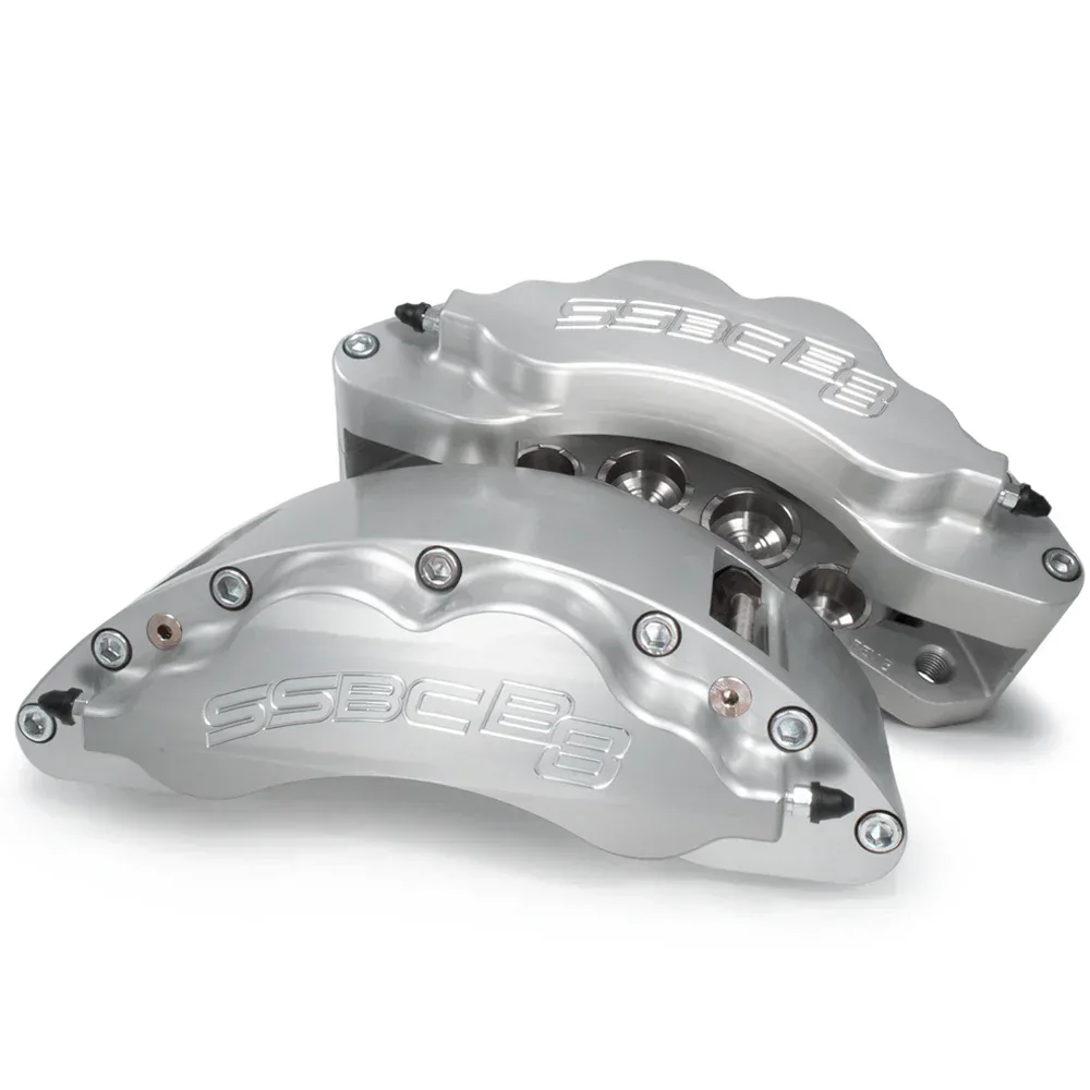 SSBC-USA B8-Barbarian 8-Piston Front Caliper Upgrade Kit, Black, with DS Performance Rotors — 2023–2025 Ford F-250 / F-350 — A404-22BLK-DS — image 1