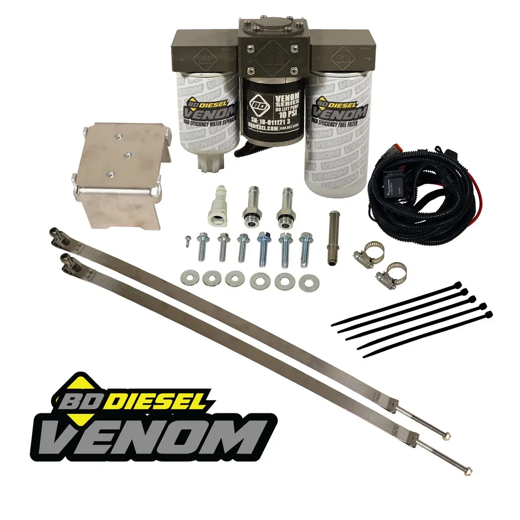 BD Diesel Venom Fuel Lift Pump with Filter & Separator — 2011–2016 Chevrolet Silverado / GMC Sierra 2500HD / 3500HD 6.6L LML Duramax — 1050323