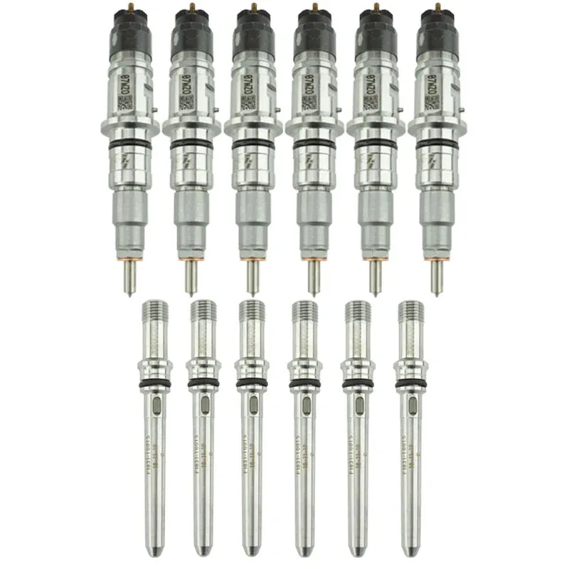 Industrial Injection Remanufactured Stock Injector Pack with Connecting Tubes — 2007.5–2012 Ram 6.7L Cummins — 21D303