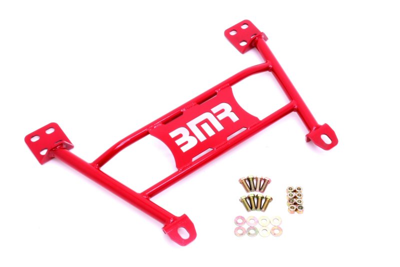 BMR 05-14 S197 Mustang Radiator Support Chassis Brace - Red — image 1
