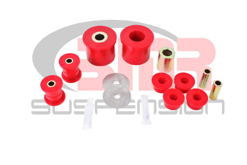 BMR 08-09 Pontiac G8 Rear Suspension Bushing Kit (BK004 BK005 BK006) - Black/Red — image 1