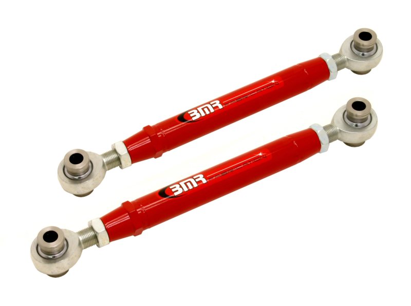 BMR 10-15 5th Gen Camaro Rear Adj. Rod Ends Toe Rods - Red — image 1