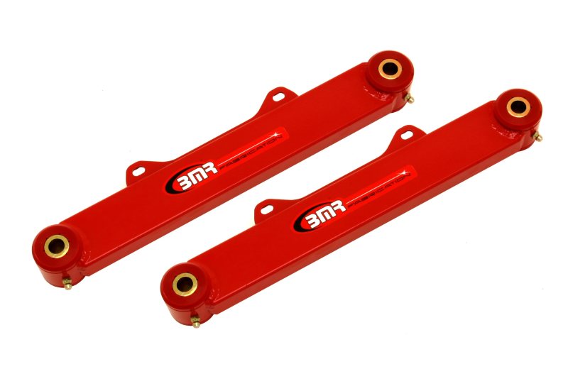 BMR 10-15 5th Gen Camaro Rear Non-Adj. Toe Rods (Polyurethane) - Red — image 1
