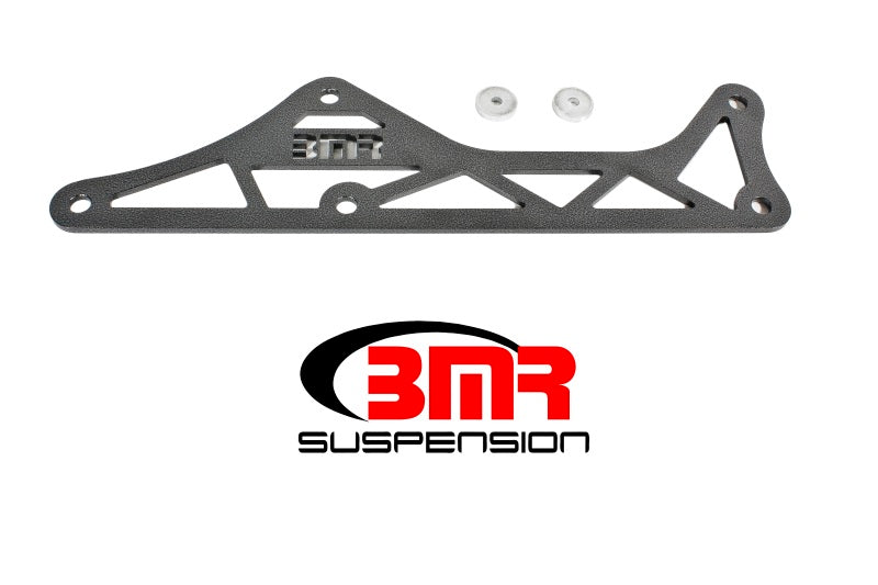 BMR 16-17 6th Gen Camaro Aluminum Driveshaft Tunnel Brace - Black Hammertone — image 1