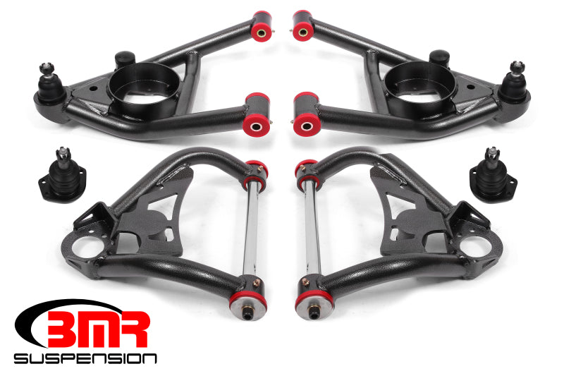 BMR 64-72 A-Body Upper And Lower A-Arm Kit - Black Hammertone — image 1