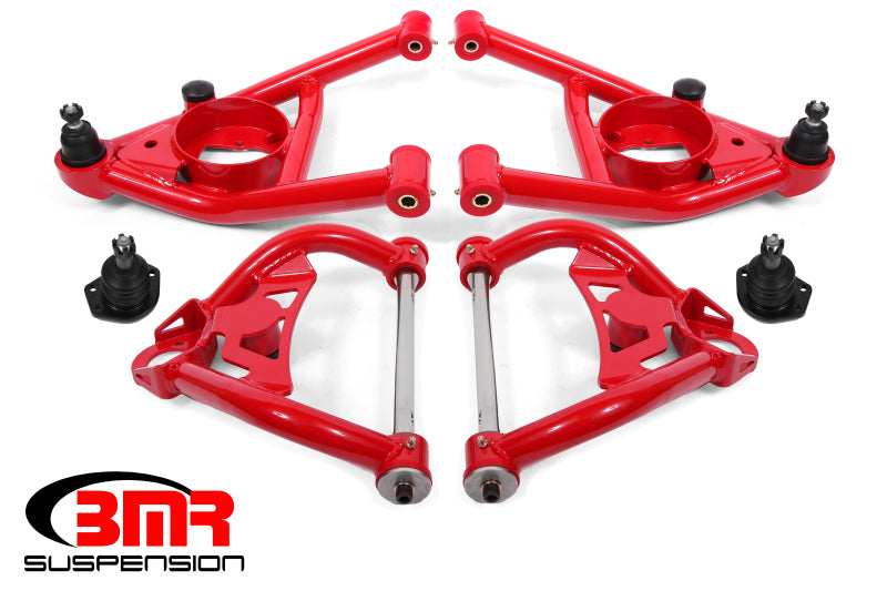 BMR 64-72 A-Body Upper And Lower A-Arm Kit - Red — image 1