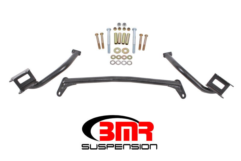 BMR 79-04 Fox Mustang Tubular Style Upper Torque Box Reinforcement Plates - Black Hammertone — image 1