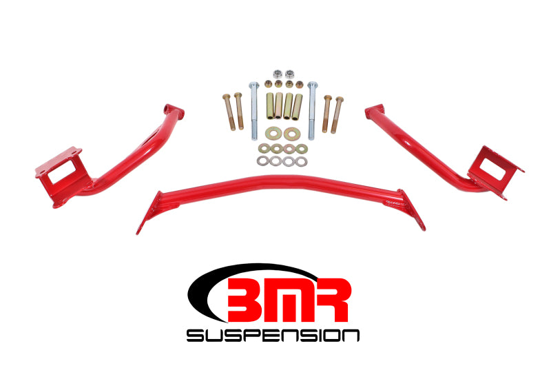 BMR 79-04 Fox Mustang Tubular Style Upper Torque Box Reinforcement Plates - Red — image 1