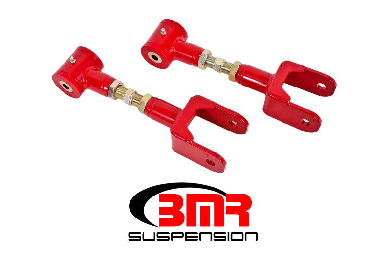 BMR 79-04 Fox Mustang Upper Control Arms On-Car Adj. (Polyurethane) - Red — image 1