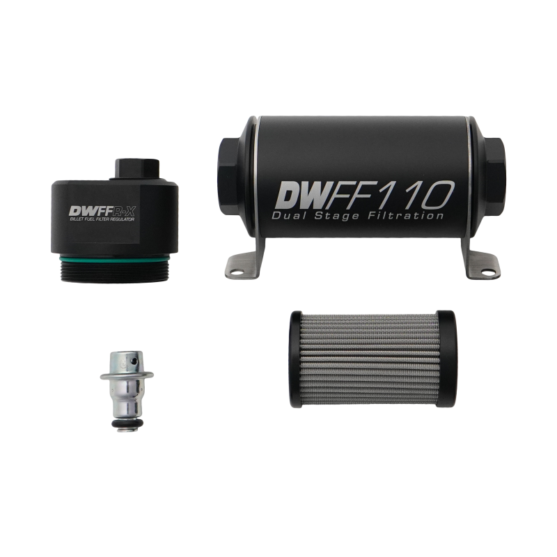 DeatschWerks DWFFR-X 110mm Billet Fuel Filter Regulator - 10 Micron — image 1