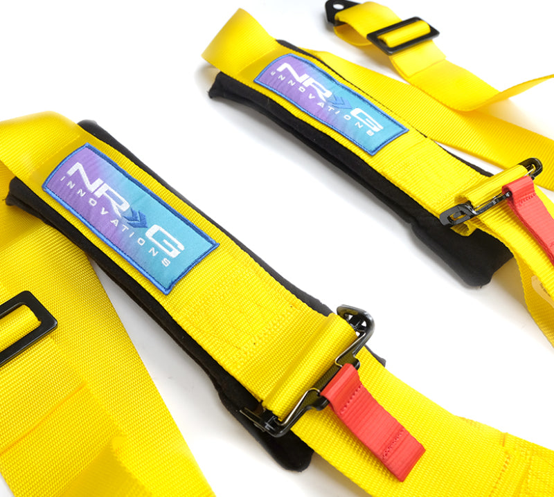 NRG 5PT 3in. Seat Belt Harness / Cam Lock - Yellow — image 1