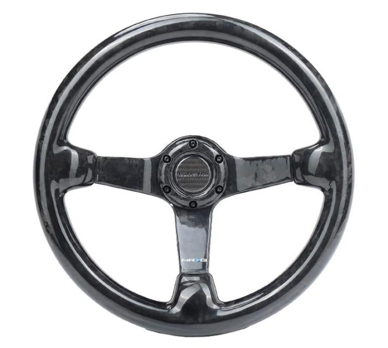 NRG Forged Carbon Fiber Steering Wheel (350mm / 3in. Deep) — image 1