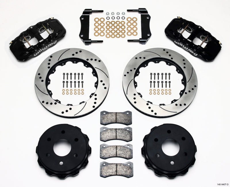Wilwood AERO4 RearTruck Kit 14.25in Drilled 1999-2010 GM 1500-SUV 1 Piston OE Caliper — image 1