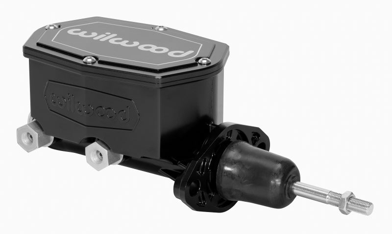 Wilwood Compact Tandem Master Cylinder - 1in Bore - w/Pushrod (Black) — image 1