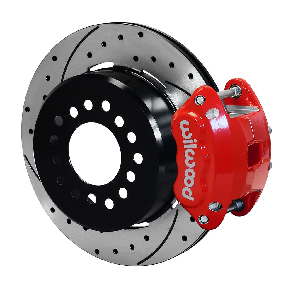 Wilwood D154 P/S P-B Kit Drilled-Red Chevy C-10 2.42 Offset 5-lug
