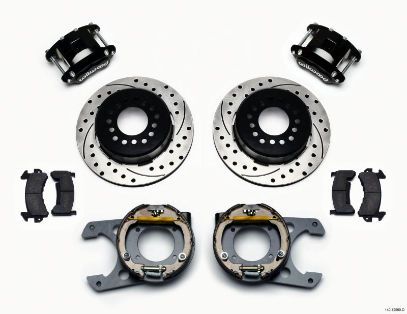 Wilwood D154 P/S Park Brake Kit Drilled Chevy C-10 2.42 Offset 5-lug — image 1