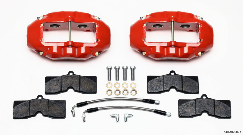 Wilwood D8-4 Rear Caliper Kit Red Corvette C2 / C3 65-82 — image 1