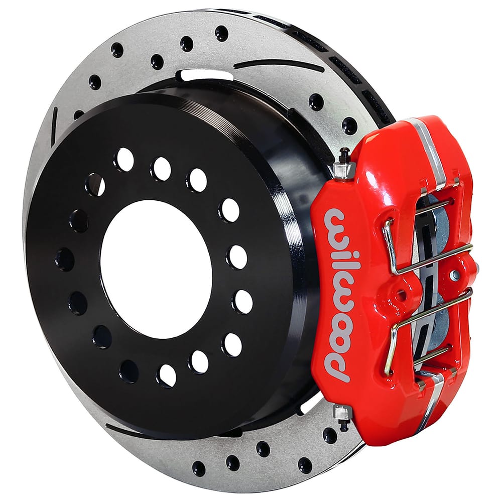 Wilwood Dynapro Low-Profile 11.00in P-Brake Kit Drill-Red Chevy 12 Bolt 2.75in Off w/ C-Clips