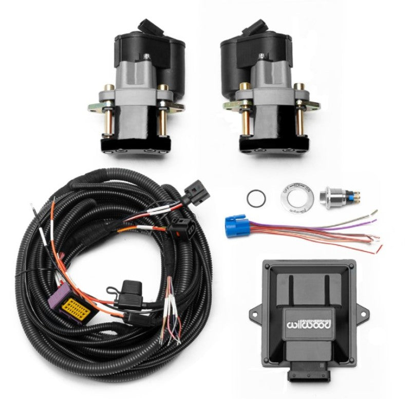 Wilwood Electronic Parking Brake Rear Retrofit Brake Kit - Black Powder Coat Caliper — image 1