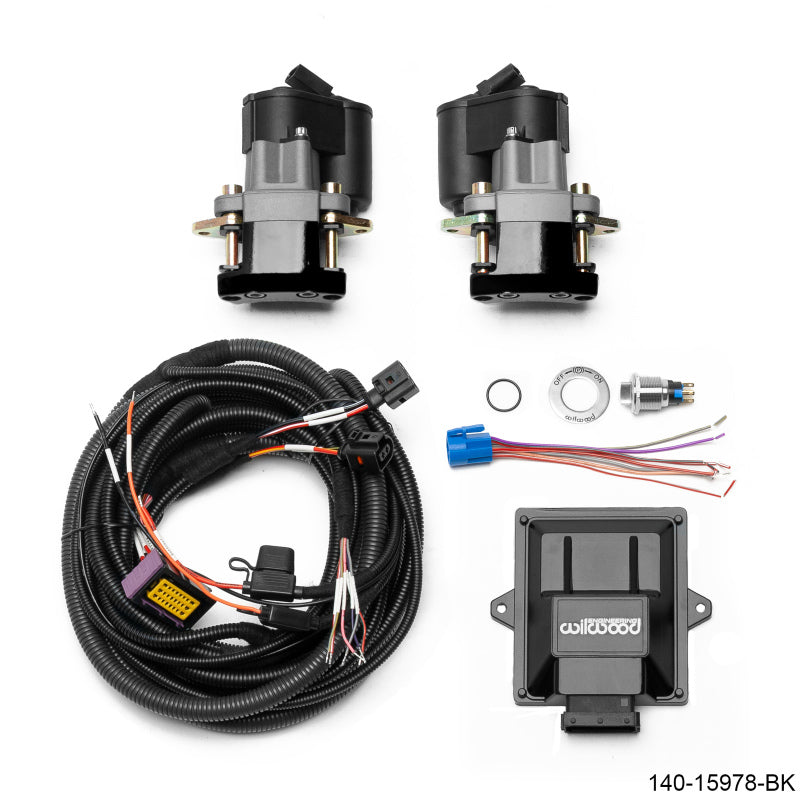 Wilwood Electronic Parking Brake Rear Retrofit Kit - 0.810in Rotor Black — image 1