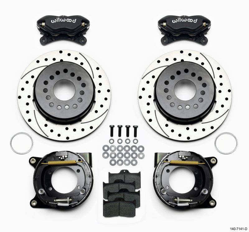 Wilwood Forged Dynalite P/S Park Brake Kit Drilled Chevy 12 Bolt w/ C-Clips — image 1