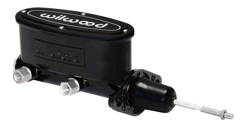 Wilwood High Volume Tandem Master Cylinder - 15/16in Bore Black-W/Pushrod — image 1