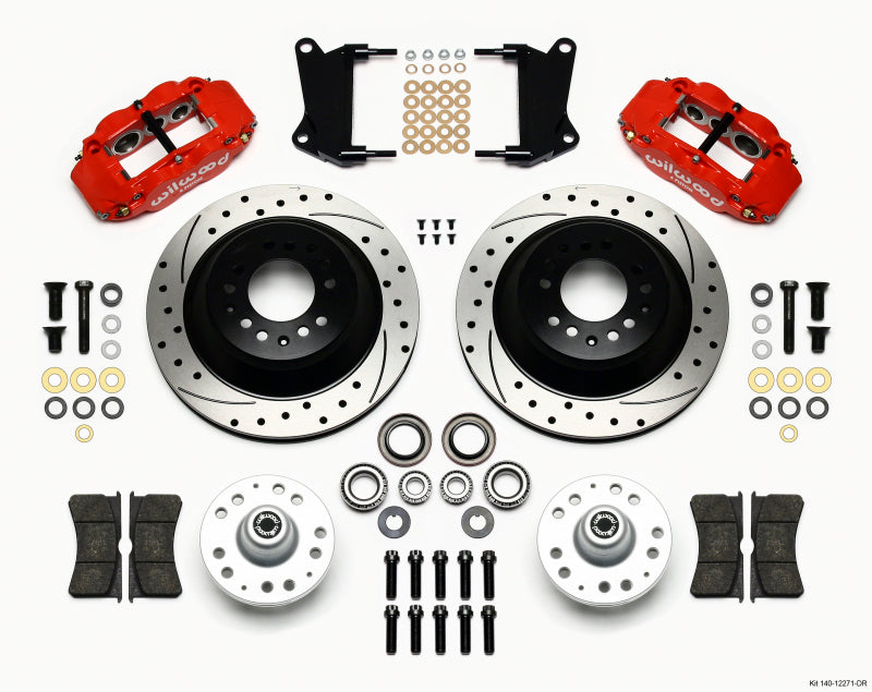 Wilwood Narrow Superlite 6R Front Hub & 1PC Rtr Kit 12.88in Dril -Red 67-69 Camaro 64-72 Nova — image 1