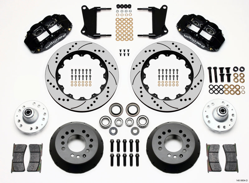 Wilwood Narrow Superlite 6R Front Hub Kit 14.00in Drilled 67-69 Camaro 64-72 Nova Chevelle — image 1