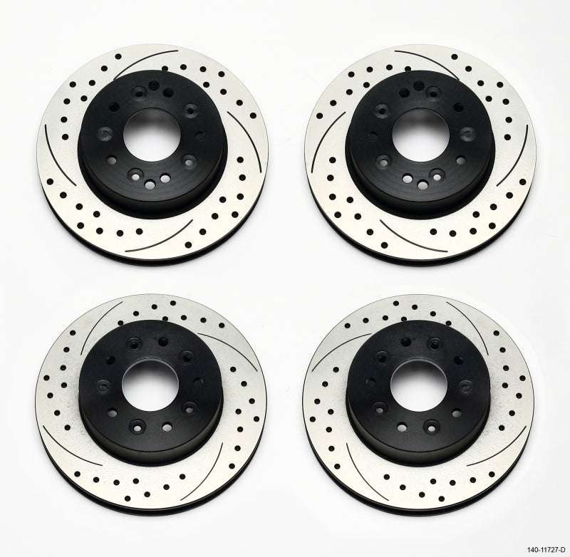 Wilwood Rotor Kit Front/Rear-Drilled 65-82 Corvette C2/C3 (1Pc Rotors) — image 1