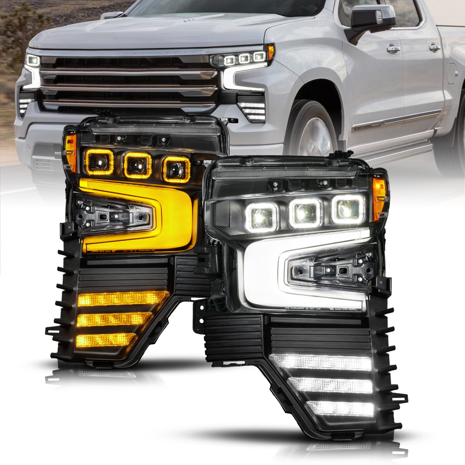 Oracle LED Headlights for Chevrolet Silverado