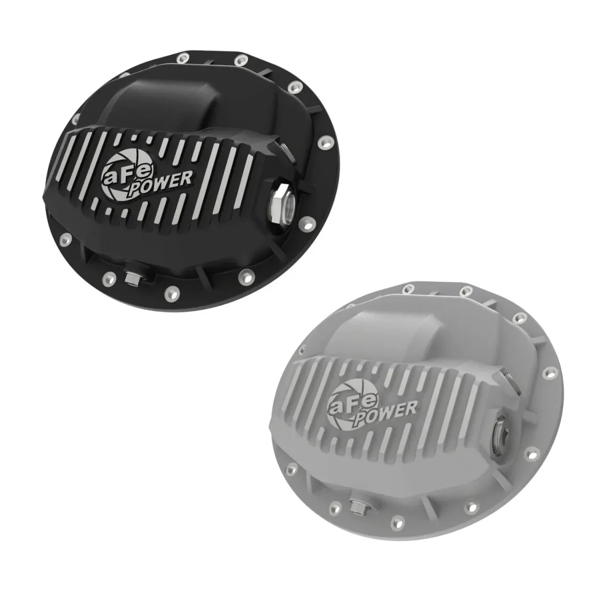 aFe Power Front Differential Cover, black powder coated — 2013–2023 Ram 2500 / 3500 6.7L Cummins, AAM 9.25 12-bolt front — 46-70402