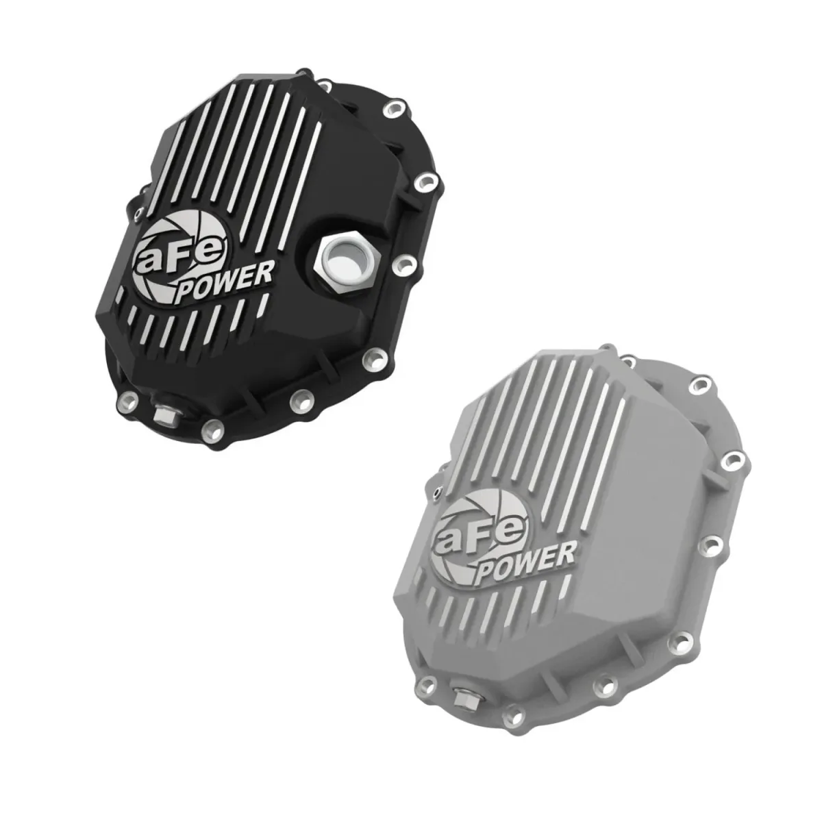 aFe Power Front Differential Cover, Street Series, raw — 2011–2020 GM 2500HD / 3500HD 6.6L Duramax, AAM 9.25 front — 46-71050A