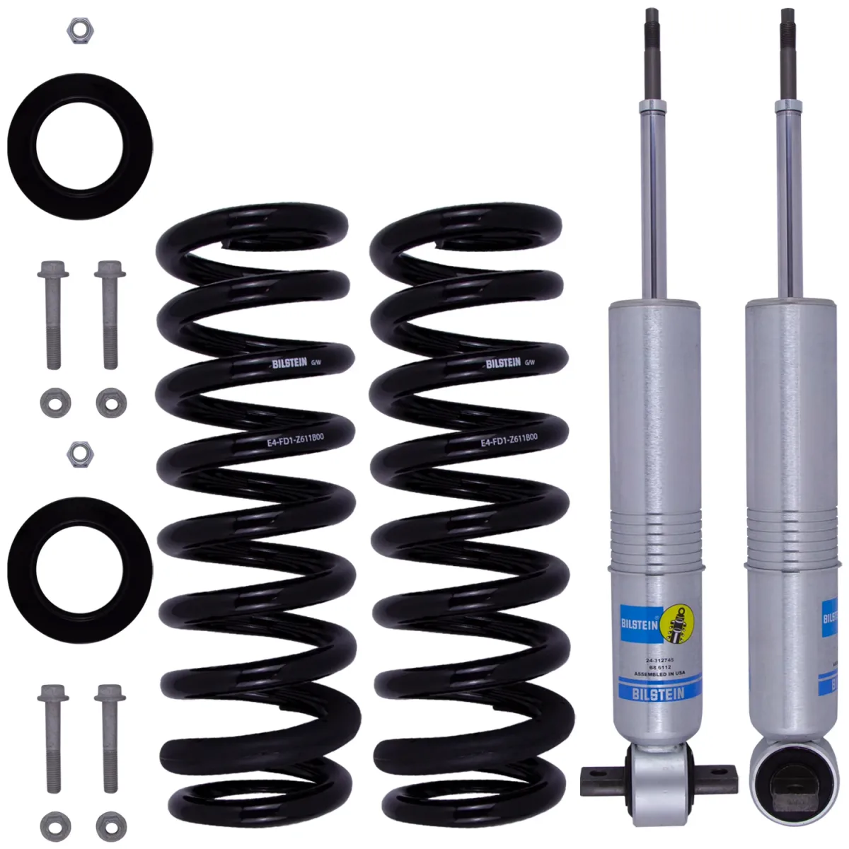 Bilstein 6112 Strut & Spring Front Pair for 2019–2023 Ford Ranger RWD w/0.7–2.9 in lift — 47-294301