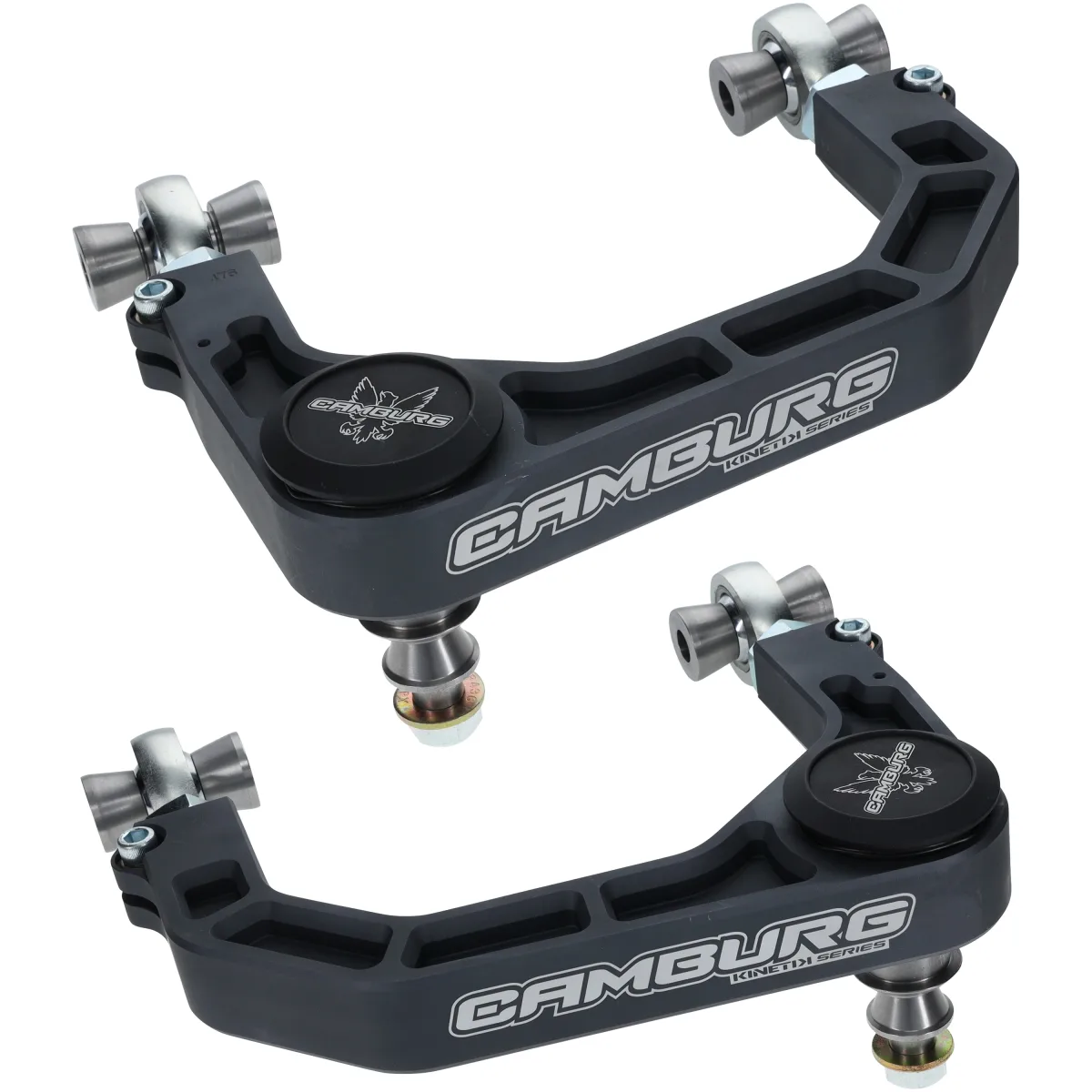 Camburg Toyota Prado 120/150 03–21 KINETIK Billet Uniball Upper Control Arms — CBG310192-GRY