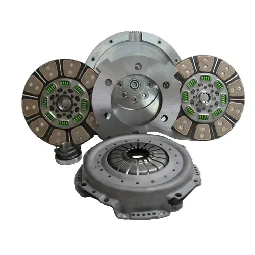Valair NV4500 Spring Hub Dual Disc Clutch, Ceramic, Quiet floater plate with spring strap — 1994–2003 Dodge Ram 5.9L Cummins — QNV45DDSN
