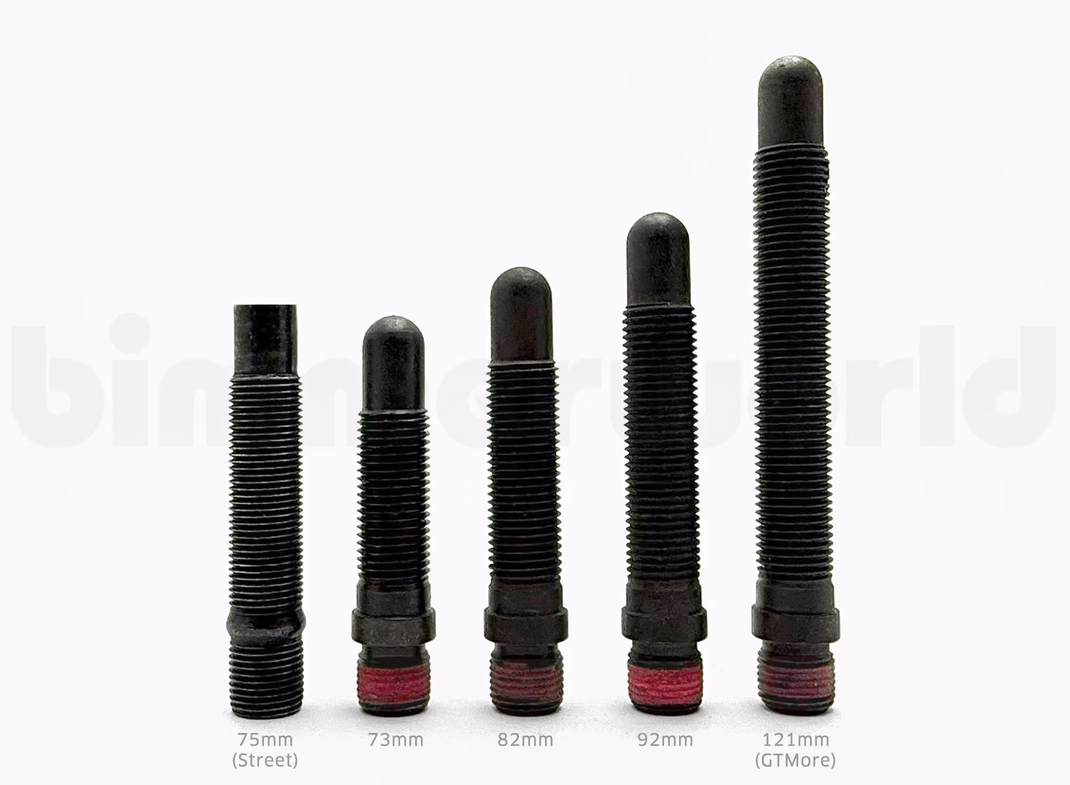 M12x1.5 82mm BimmerWorld Premium Race Wheel Stud/Black Nut Package