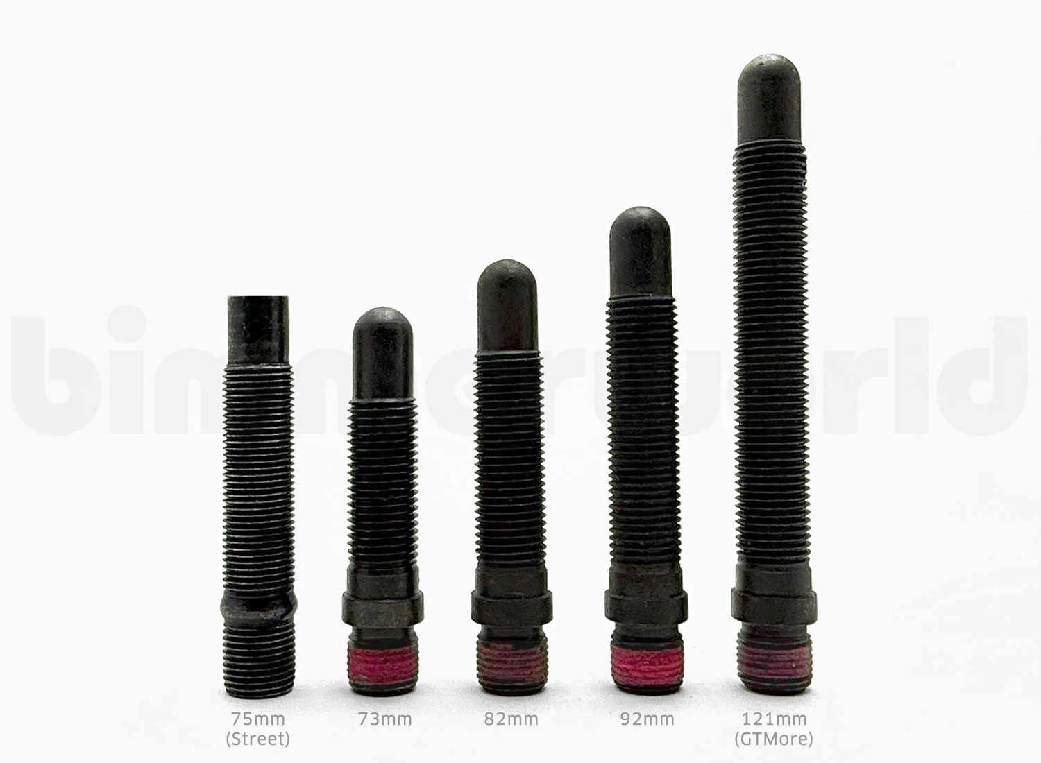 M12x1.5 82mm BimmerWorld Premium Race Wheel Stud/Black Nut Package